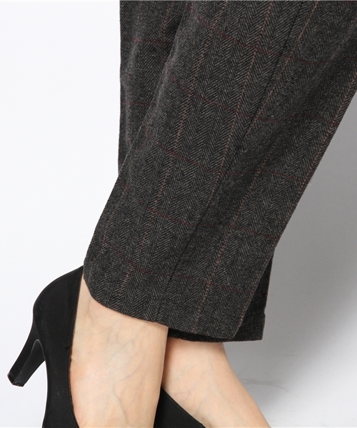 Kastane（カスタネ）の「【Kastane】ウールチェックイージーテーパードPT（スラックス・レディース・チャコールグレー/ダークグリーン・FREE）」の8枚目の写真