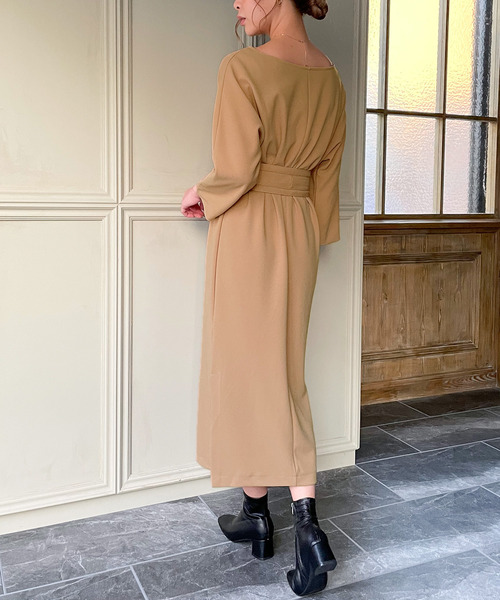 ワンピース ドレス ワンピースウエストマークワンピース ワンピース Junoah ジュノア のファッション