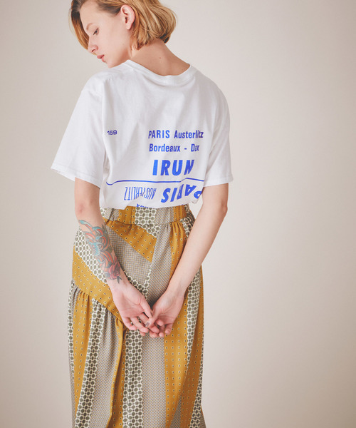 aquagirl(アクアガール)の「【aquagirl】パネル柄フレアミモレスカート(スカート・レディース・レッド/マスタード・FREE)」の8枚目の写真