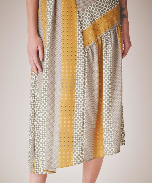 aquagirl(アクアガール)の「【aquagirl】パネル柄フレアミモレスカート(スカート・レディース・レッド/マスタード・FREE)」の13枚目の写真