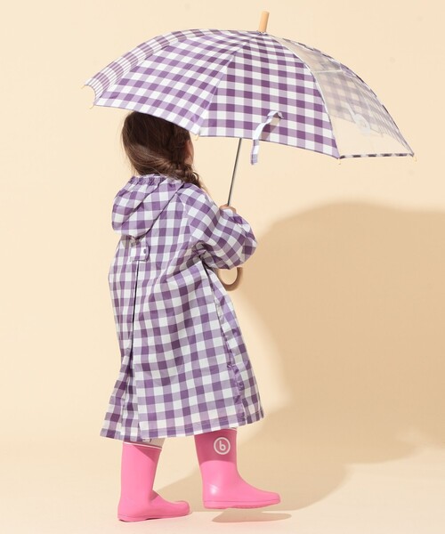 こども ビームス（コドモビームス）の「ギンガム 長傘 （45～50cm）（長傘・キッズ・バイオレット・45cm/50cm）」の4枚目の写真