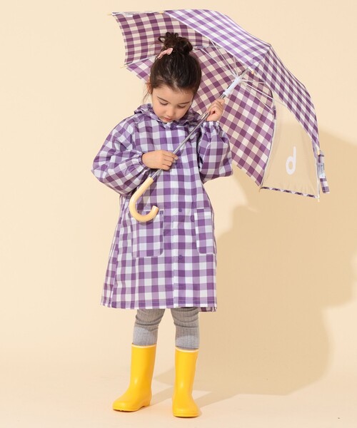 こども ビームス（コドモビームス）の「ギンガム 長傘 （45～50cm）（長傘・キッズ・バイオレット・45cm/50cm）」の5枚目の写真