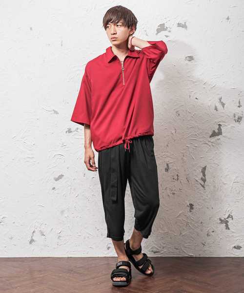 MinoriTY(マイノリティ)の「ベルト付き七分丈ワイドパンツ(その他パンツ・メンズ・ブラック/ブラック系その他/ベージュ系その他/チャコール・M/L)」の5枚目の写真