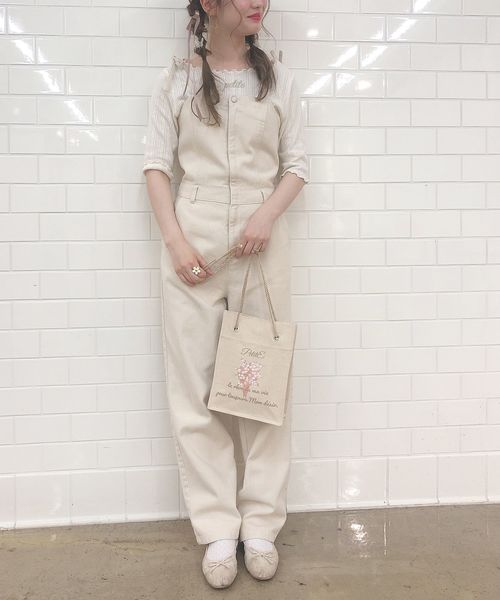 one after another NICE CLAUP(ワンアフターアナザーナイスクラップ)の「【Petite by NICE CLAUP】 スクエアトートバッグ(ショルダーバッグ・レディース・アイボリー/ベージュ・FREE)」の8枚目の写真