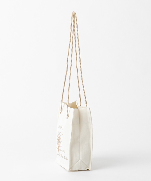 one after another NICE CLAUP(ワンアフターアナザーナイスクラップ)の「【Petite by NICE CLAUP】 スクエアトートバッグ(ショルダーバッグ・レディース・アイボリー/ベージュ・FREE)」の10枚目の写真