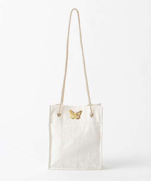 one after another NICE CLAUP(ワンアフターアナザーナイスクラップ)の「【Petite by NICE CLAUP】 スクエアトートバッグ(ショルダーバッグ・レディース・アイボリー/ベージュ・FREE)」の11枚目の写真