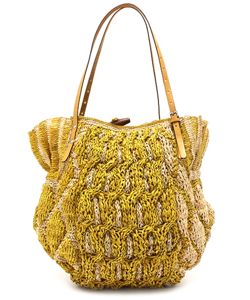 JAMIN PUECH イエロー かごバッグ JAMIN PUECH イエロー かごバッグ JAMIN PUECH イエロー かごバッグ