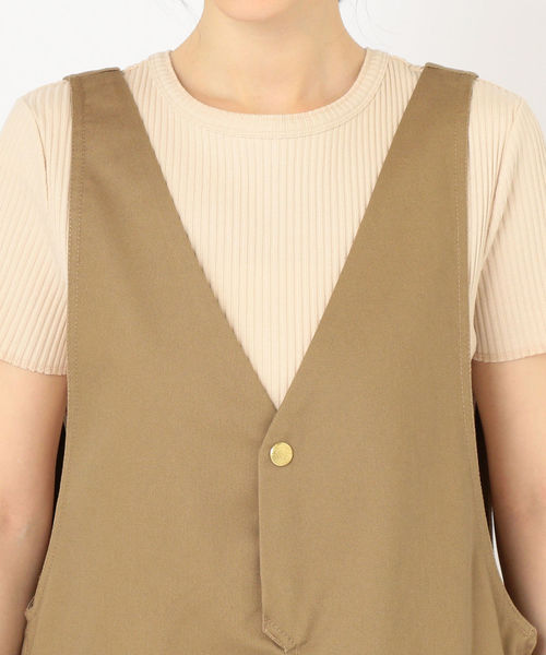 SHIPS（シップス）の「【SHIPS別注】UNIVERSAL OVERALL: Vネックジャンパースカート◇（ワンピース・レディース・ベージュ系その他・ONE SIZE）」の11枚目の写真