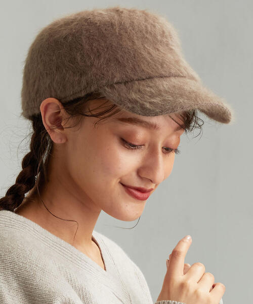 green label relaxing（グリーンレーベルリラクシング）の「FFC ヘアリー キャップ（キャップ・レディース・ブラック/モカ・FREE）」の3枚目の写真