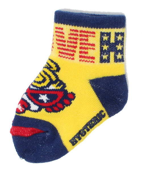 HYSTERIC MINI（ヒステリックミニ）の「BABY I LOVE HYSTERIC ソックス（ソックス/靴下・キッズ・ホワイト/ブラック/イエロー・11/9/13）」の3枚目の写真
