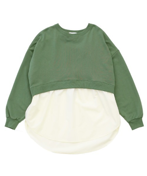 select MOCA（セレクトモカ）の「シャツドッキングプルオーバー（シャツ/ブラウス・レディース・サックスブルー/アイボリー/ライトカーキ/カーキオリーブ/チャコールグレー・FREE）」の9枚目の写真