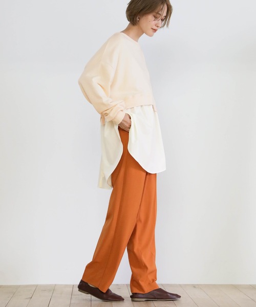 select MOCA（セレクトモカ）の「シャツドッキングプルオーバー（シャツ/ブラウス・レディース・サックスブルー/アイボリー/ライトカーキ/カーキオリーブ/チャコールグレー・FREE）」の13枚目の写真