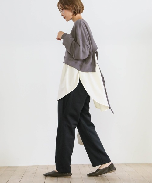 select MOCA（セレクトモカ）の「シャツドッキングプルオーバー（シャツ/ブラウス・レディース・サックスブルー/アイボリー/ライトカーキ/カーキオリーブ/チャコールグレー・FREE）」の15枚目の写真