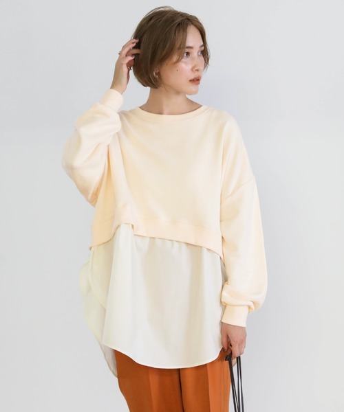 select MOCA（セレクトモカ）の「シャツドッキングプルオーバー（シャツ/ブラウス・レディース・サックスブルー/アイボリー/ライトカーキ/カーキオリーブ/チャコールグレー・FREE）」の16枚目の写真