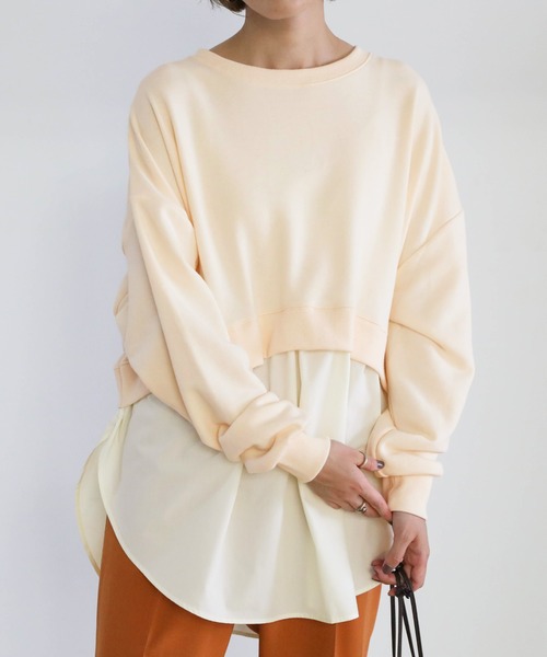 select MOCA（セレクトモカ）の「シャツドッキングプルオーバー（シャツ/ブラウス・レディース・サックスブルー/アイボリー/ライトカーキ/カーキオリーブ/チャコールグレー・FREE）」の17枚目の写真