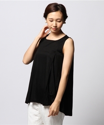 FIGARO Paris | レーヨンキュプラ天竺 ノースリーブフレアプルオーバー(Tシャツ/カットソー)