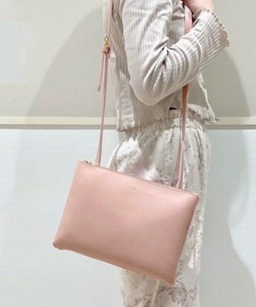 COLORS & chouette(カラーズアンドシュエット)の「ダブルポーチショルダーバッグ(ショルダーバッグ・レディース・ベージュ/ネイビー/ピンク/キャメル/ライトブルー・FREE)」の5枚目の写真