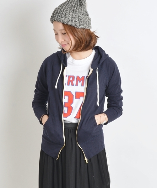 SHIPS for women(シップスフォーウィメン)の「コットンカシミヤ 裏毛ジップパーカ(パーカー・レディース・ホワイト/グレー/ネイビー・38/36)」の3枚目の写真