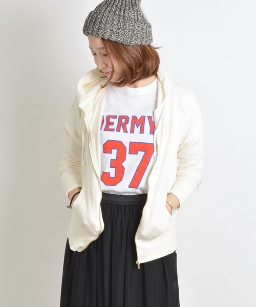 SHIPS for women(シップスフォーウィメン)の「コットンカシミヤ 裏毛ジップパーカ(パーカー・レディース・ホワイト/グレー/ネイビー・38/36)」の1枚目の写真