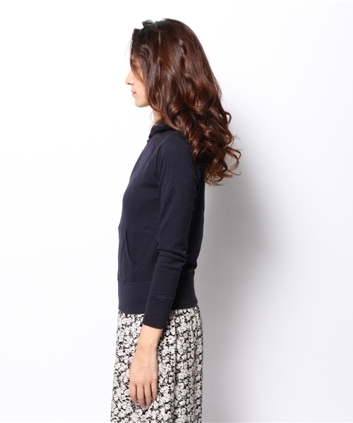 SHIPS for women(シップスフォーウィメン)の「コットンカシミヤ 裏毛ジップパーカ(パーカー・レディース・ホワイト/グレー/ネイビー・38/36)」の5枚目の写真