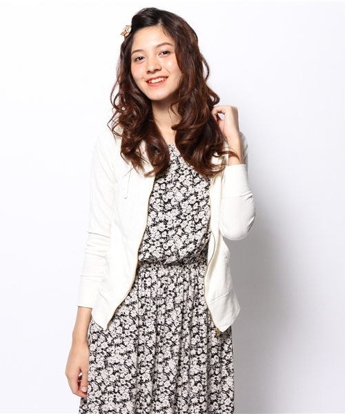 SHIPS for women(シップスフォーウィメン)の「コットンカシミヤ 裏毛ジップパーカ(パーカー・レディース・ホワイト/グレー/ネイビー・38/36)」の15枚目の写真