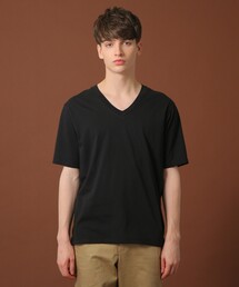 ◆天竺オーガニックコットン(綿)VネックTシャツ