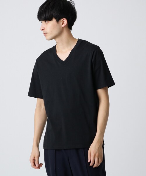 DRESSTERIOR（ドレステリア）の「◆天竺オーガニックコットン（綿）VネックTシャツ（Tシャツ/カットソー・メンズ・ホワイト/ブラック・90/91/92）」の17枚目の写真