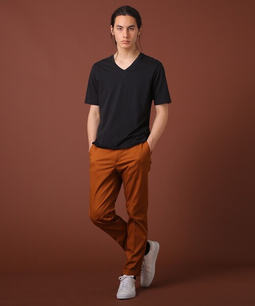 DRESSTERIOR（ドレステリア）の「◆天竺オーガニックコットン（綿）VネックTシャツ（Tシャツ/カットソー・メンズ・ホワイト/ブラック・90/91/92）」の6枚目の写真