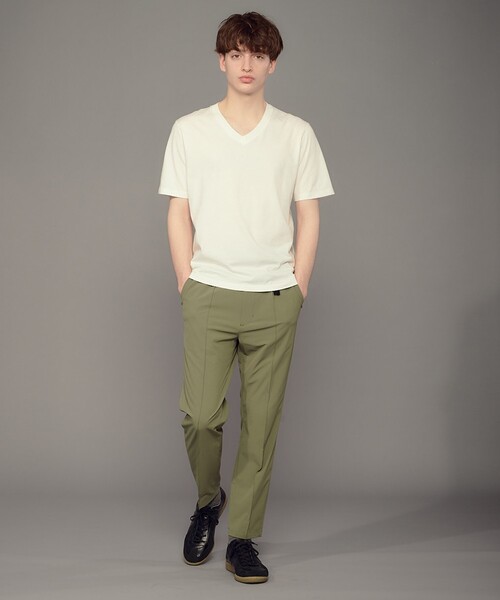 DRESSTERIOR（ドレステリア）の「◆天竺オーガニックコットン（綿）VネックTシャツ（Tシャツ/カットソー・メンズ・ホワイト/ブラック・90/91/92）」の4枚目の写真