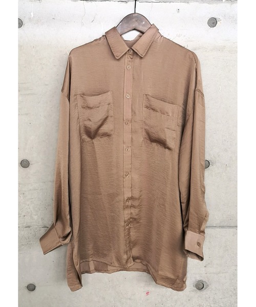 ulu(ウル)の「Vintage satin shirt(シャツ/ブラウス・レディース・グレー/ピンク/キャメル・FREE)」の20枚目の写真