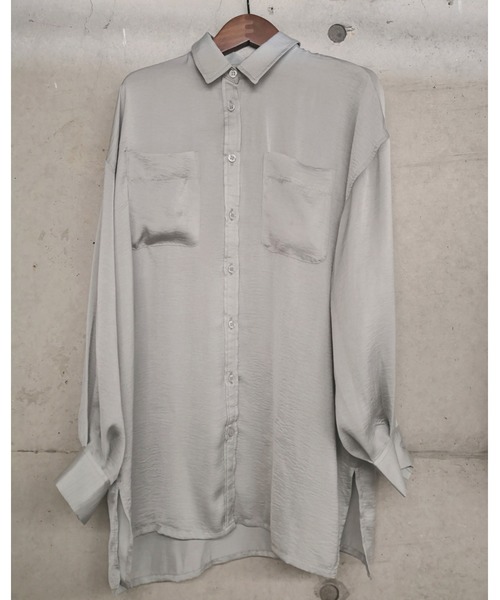 ulu(ウル)の「Vintage satin shirt(シャツ/ブラウス・レディース・グレー/ピンク/キャメル・FREE)」の19枚目の写真