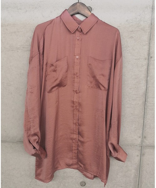 ulu(ウル)の「Vintage satin shirt(シャツ/ブラウス・レディース・グレー/ピンク/キャメル・FREE)」の18枚目の写真