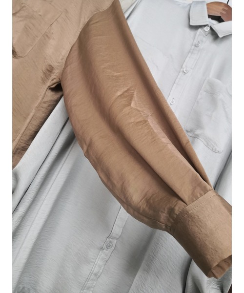 ulu(ウル)の「Vintage satin shirt(シャツ/ブラウス・レディース・グレー/ピンク/キャメル・FREE)」の17枚目の写真