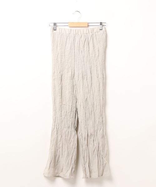 STYLEBLOCK(スタイルブロック)の「シアー素材ツイルワッシャープリーツパンツ(その他パンツ・レディース・ブルー/ターコイズブルー/ベージュ/パープル/ライトグレー/マスタード・M)」の8枚目の写真