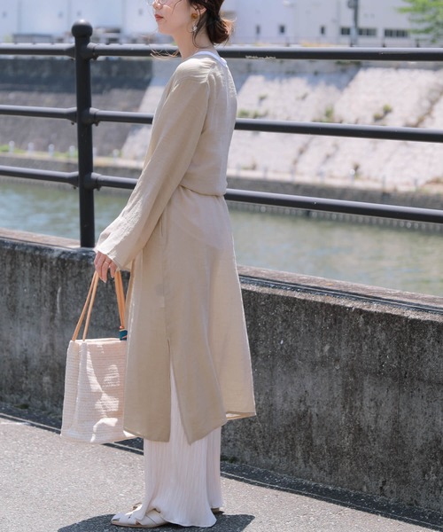 reca（レカ）の「スラブガーゼロングカーディガン（カーディガン/ボレロ・レディース・ブラック/ベージュ/アイボリー/グリーン系その他・M/L）」の17枚目の写真