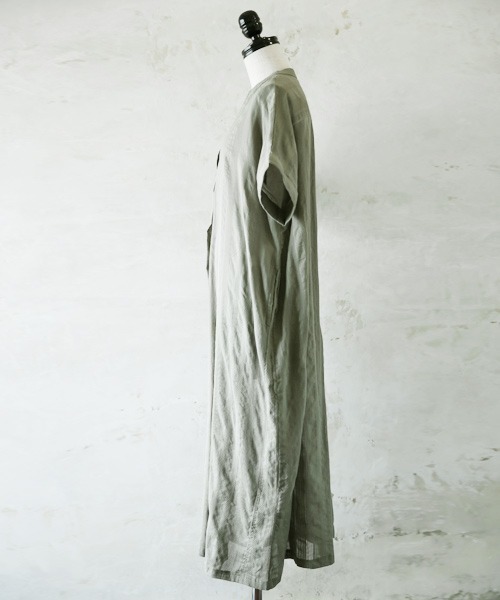and it_（アンドイット）の「コットンドビースキッパーワンピース（ワンピース・レディース・グレー/グリーン/ブラック/アイボリー/ブラウン・M/L）」の6枚目の写真