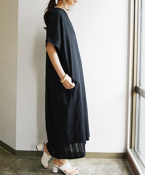 and it_（アンドイット）の「コットンドビースキッパーワンピース（ワンピース・レディース・グレー/グリーン/ブラック/アイボリー/ブラウン・M/L）」の21枚目の写真