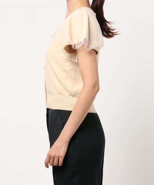 ROYAL PARTY(ロイヤルパーティー)の「チュール重ねトップス(Tシャツ/カットソー・レディース・ベージュ/パープル/オフホワイト・FREE)」の14枚目の写真