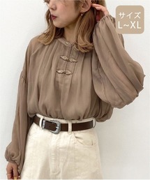 【大きいサイズ】シアーチャイナブラウス【ZOZOTOWN限定アイテム】