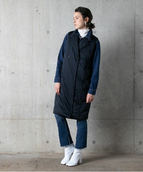 【YOSOOU】ダウンベスト YOSOOU（ヨソオウ）の「Tailored Long Vest / テーラードロング