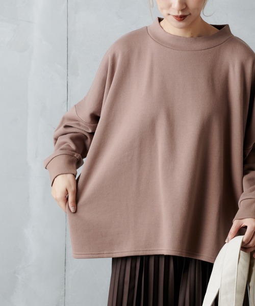 PUAL CE CIN(ピュアルセシン)の「モックネックプルオーバー(Tシャツ/カットソー・レディース・アイボリー/チャコール/ベージュ/グレイッシュベージュ・FREE)」の21枚目の写真