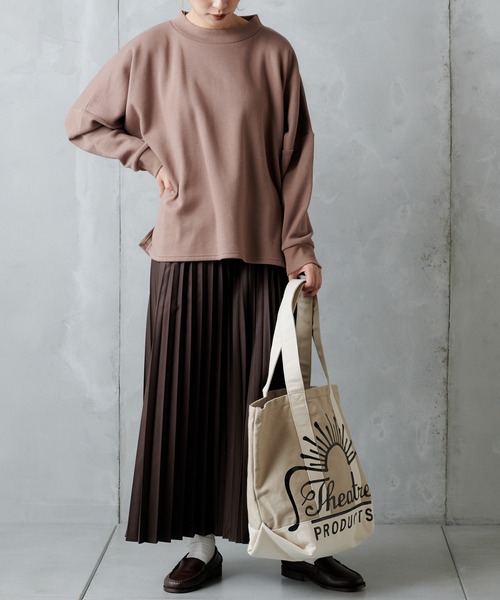 PUAL CE CIN(ピュアルセシン)の「モックネックプルオーバー(Tシャツ/カットソー・レディース・アイボリー/チャコール/ベージュ/グレイッシュベージュ・FREE)」の14枚目の写真