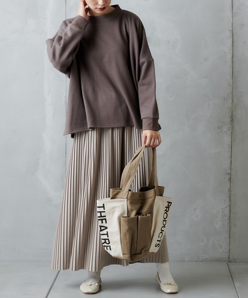 PUAL CE CIN(ピュアルセシン)の「モックネックプルオーバー(Tシャツ/カットソー・レディース・アイボリー/チャコール/ベージュ/グレイッシュベージュ・FREE)」の15枚目の写真