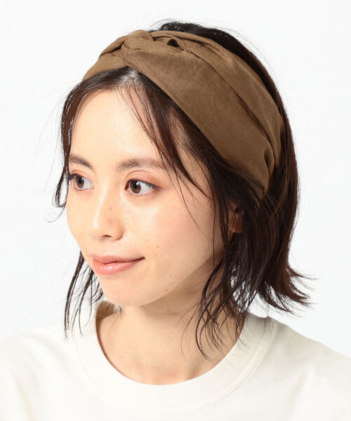B:MING by BEAMS（ビーミングバイビームス）の「B:MING by BEAMS / リネン ヘアバンド（ヘアバンド・レディース・ブラウン/グリーン系その他/ベージュ/ブラック・ONE SIZE）」の3枚目の写真