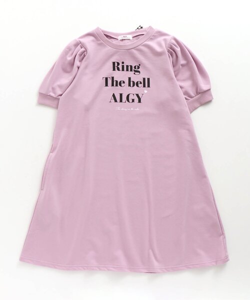 algy(アルジー)の「後りぼんパワショルワンピ(ワンピース・キッズ・ブラック/ミント/ピンク・MEDIUM/XX-SMALL/SMALL/X-SMALL)」の1枚目の写真