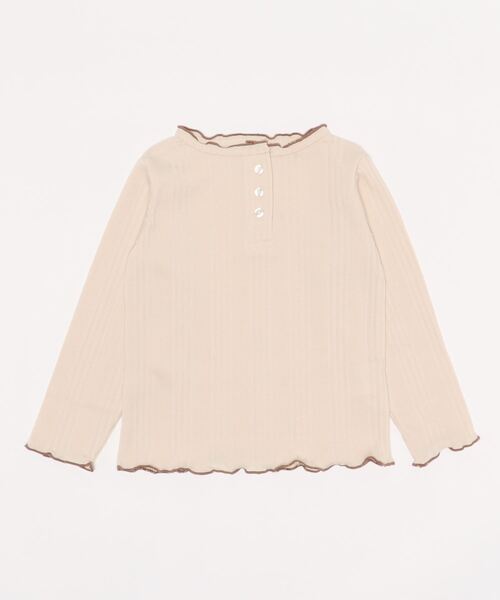 &yam(アンドヤム)の「ランダムリブ2ウェイプルオーバー(Tシャツ/カットソー・キッズ・ブラック/グリーン系その他2/オレンジ/ベージュ/グレー/パープル/ホワイト/グリーン系その他・110-120cm/140-150cm/120-130cm/130-140cm/150-160cm)」の2枚目の写真