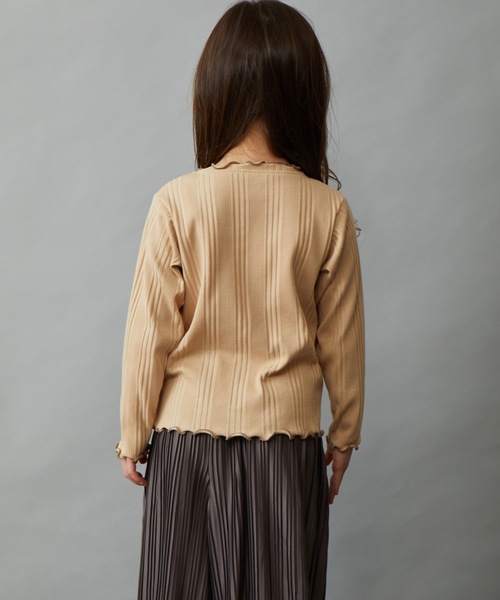 &yam(アンドヤム)の「ランダムリブ2ウェイプルオーバー(Tシャツ/カットソー・キッズ・ブラック/グリーン系その他2/オレンジ/ベージュ/グレー/パープル/ホワイト/グリーン系その他・110-120cm/140-150cm/120-130cm/130-140cm/150-160cm)」の12枚目の写真