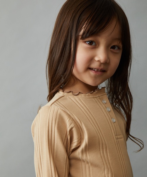 &yam(アンドヤム)の「ランダムリブ2ウェイプルオーバー(Tシャツ/カットソー・キッズ・ブラック/グリーン系その他2/オレンジ/ベージュ/グレー/パープル/ホワイト/グリーン系その他・110-120cm/140-150cm/120-130cm/130-140cm/150-160cm)」の13枚目の写真