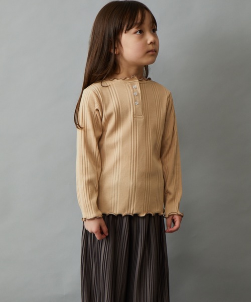 &yam(アンドヤム)の「ランダムリブ2ウェイプルオーバー(Tシャツ/カットソー・キッズ・ブラック/グリーン系その他2/オレンジ/ベージュ/グレー/パープル/ホワイト/グリーン系その他・110-120cm/140-150cm/120-130cm/130-140cm/150-160cm)」の14枚目の写真