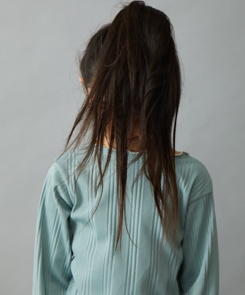 &yam(アンドヤム)の「ランダムリブ2ウェイプルオーバー(Tシャツ/カットソー・キッズ・ブラック/グリーン系その他2/オレンジ/ベージュ/グレー/パープル/ホワイト/グリーン系その他・110-120cm/140-150cm/120-130cm/130-140cm/150-160cm)」の20枚目の写真